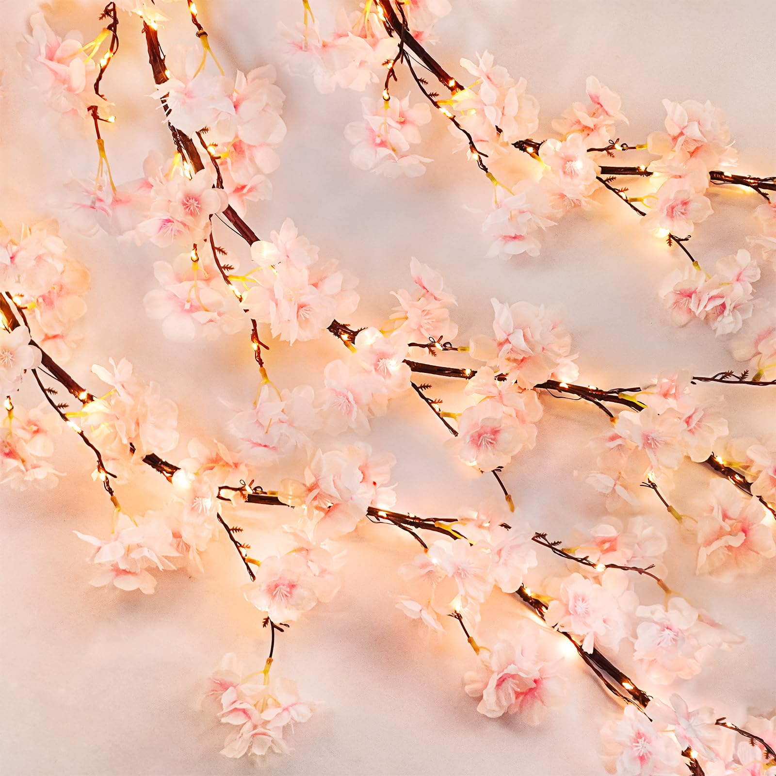 Amazon.com: obbsie 6FT Lighted Cherry Blossom Garland with 100
